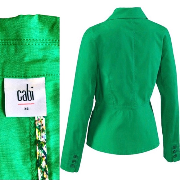 CABi Verde Jacket Blazer Pockets One Button Cotton Stretch XS Women’s - Picture 3 of 16